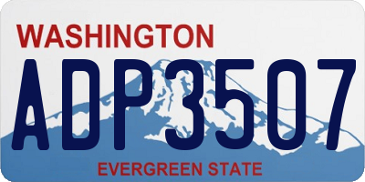 WA license plate ADP3507