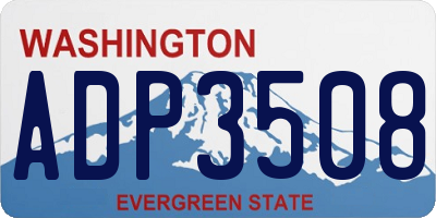 WA license plate ADP3508