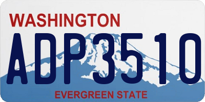 WA license plate ADP3510