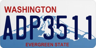 WA license plate ADP3511