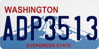 WA license plate ADP3513