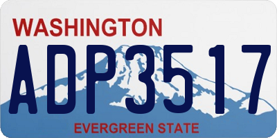 WA license plate ADP3517