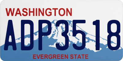 WA license plate ADP3518