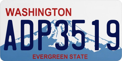WA license plate ADP3519