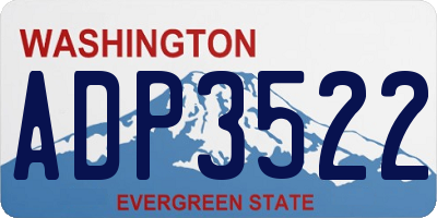 WA license plate ADP3522