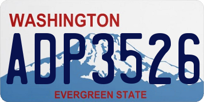 WA license plate ADP3526