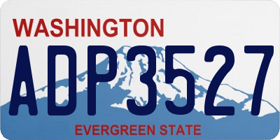 WA license plate ADP3527
