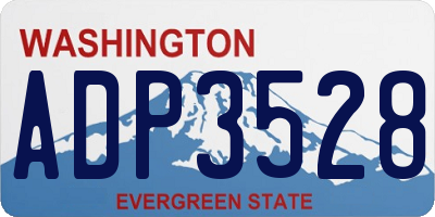 WA license plate ADP3528