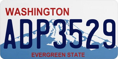 WA license plate ADP3529