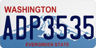 WA license plate ADP3535