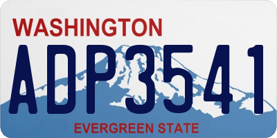 WA license plate ADP3541
