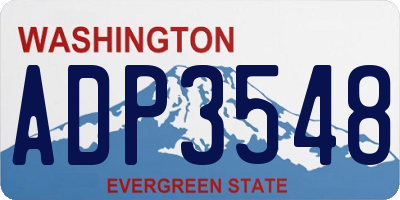 WA license plate ADP3548