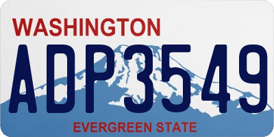 WA license plate ADP3549