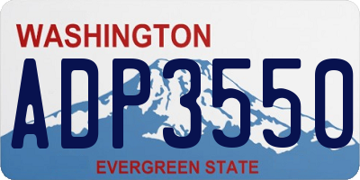 WA license plate ADP3550