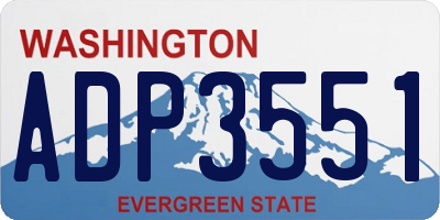 WA license plate ADP3551