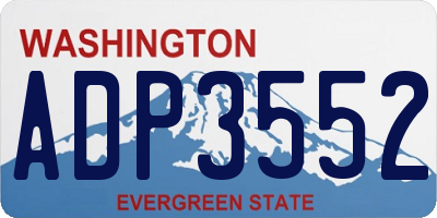 WA license plate ADP3552