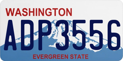 WA license plate ADP3556