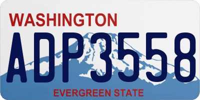 WA license plate ADP3558