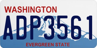WA license plate ADP3561