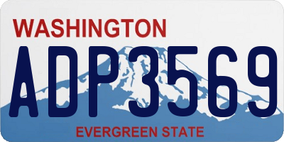 WA license plate ADP3569