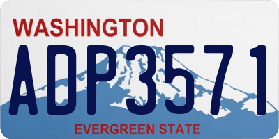 WA license plate ADP3571