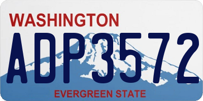 WA license plate ADP3572