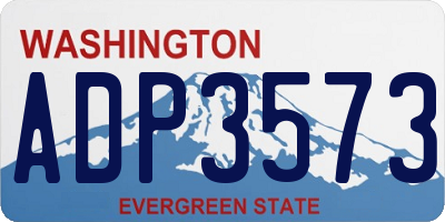 WA license plate ADP3573
