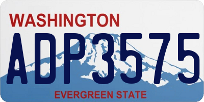 WA license plate ADP3575