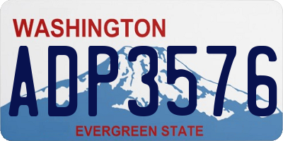 WA license plate ADP3576