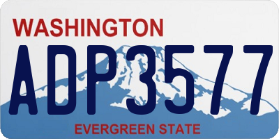 WA license plate ADP3577