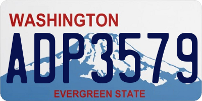 WA license plate ADP3579