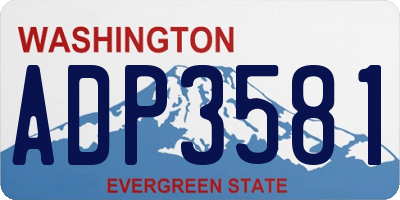 WA license plate ADP3581
