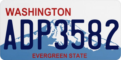 WA license plate ADP3582