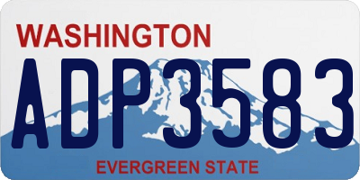 WA license plate ADP3583
