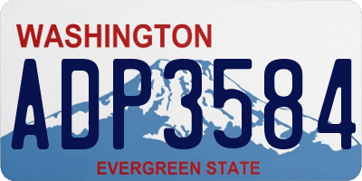 WA license plate ADP3584