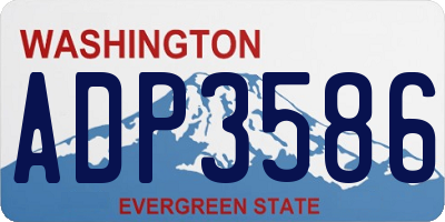 WA license plate ADP3586