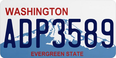 WA license plate ADP3589