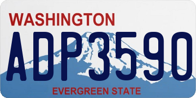 WA license plate ADP3590