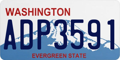 WA license plate ADP3591