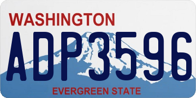 WA license plate ADP3596