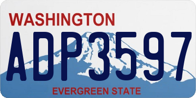 WA license plate ADP3597