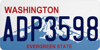 WA license plate ADP3598