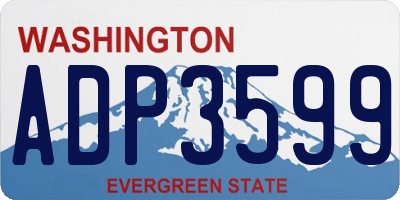 WA license plate ADP3599