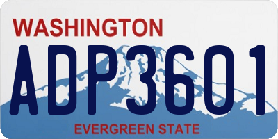WA license plate ADP3601