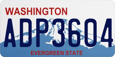 WA license plate ADP3604