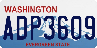 WA license plate ADP3609