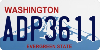 WA license plate ADP3611