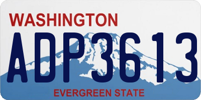 WA license plate ADP3613