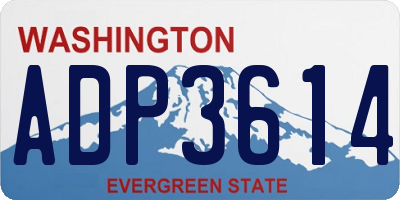 WA license plate ADP3614