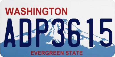 WA license plate ADP3615